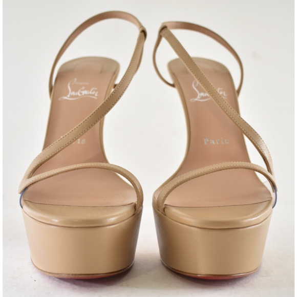 Christian Louboutin Rosalie Alta 150 Blush Nude Kid Platform Sandal Heel Pump 40 - Picture 8 of 14